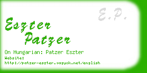 eszter patzer business card